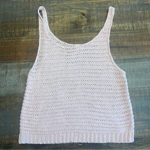 Pink Knit Women's Tank Top